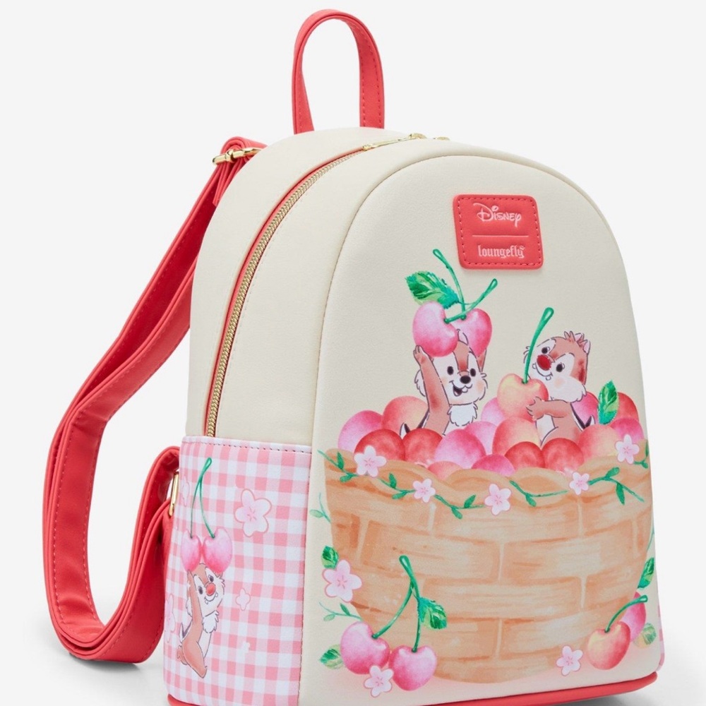 Loungefly Chip and Dale Cherry Basket Mini backpack Disney NEW!!!